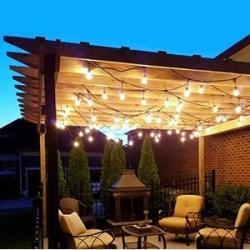 UL Approval 52FT Outdoor String Lights SUPERDANNY - Commercial Grade Weatherproof 30 Bulbs and 30pcs (6 for Spare) Edison Vintage Bulbs with Zip Ties for Patio Porch Garden Backyard Cafe Wedding Party