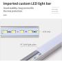Uniklook LED Wood Pendant Light Wooden Long Bar LED Lamp Celling Lighting Neutral, White Warm Light - Office Kitchen Island Dining Room Table Bar Suspension Lighting Height Adjustable (Ash C)