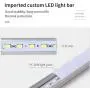 Uniklook Nordic LED Wood Pendant Light Lighting Wooden Long Bar LED Lamp Celling Lighting Neutral, White Warm Light - Office Kitchen Island Dining Room Table Bar Loft Suspension Lighting (Ash A)