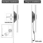 KOMINT Wall Sconce Plug in, Dimmable Wall Sconce 15W 6000K Cool White Wall Sconce Lighting with 6FT Plug in Cord and a Dimmable On/Off Switch on The Cord