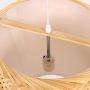 Meiney Modern Bamboo Rattan Lights Fixture Bamboo Wicker Chandelier Basket Light Fixture Ceiling Hanging Lamp Shades Decor Pendant Lights, for Living Room Hotel Dinning Room Home Decor Fixtures