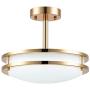 COTULIN 2-Light Modern Gold Metal Flush Mount Ceiling Light,Ceiling Light Fixture for Living Room Bedroom Dining Room Kitchen Hallway Corridor,Lighting Fixture Ceiling Lamp Perfect for Home Decor