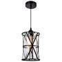 HMVPL Pendant Lighting Fixtures, Black Farmhouse Hanging Chandelier Lights with Glass Shade, Mini Industrial Ceiling Lamp for Kitchen Island Dining Room Over Sink Hallway Bedroom