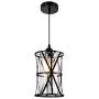 HMVPL Pendant Lighting Fixtures, Black Farmhouse Hanging Chandelier Lights with Glass Shade, Mini Industrial Ceiling Lamp for Kitchen Island Dining Room Over Sink Hallway Bedroom
