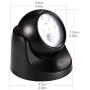 ProGreen 6000K Waterproof Wireless Battery Powered LED Wall Light Fixture with Motion Sensor - Auto On/Off(2 Pack)