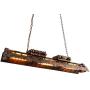 LAKIQ Industrial Island Lighting Fixture 6 Lights Metal Wrought Iron Chandelier Antiqued Rust Pool Table Hanging Pendant Lights for Dining Room Kitchen Bar Restaurant LAKIQ Industrial Island Lighting Fixture 6 Lights Metal Wrought Iron Chandelier Antiqued Rust Pool Table Hanging Pendant Lights for Dining Room Kitchen Bar Restaurant