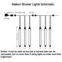 Zezuxy Falling Rain Lights White, Meteor Shower Lights with 11.8 inch 8 Tubes 144 LEDs Rain Drop Lights, Outdoor Icicle Snow Cascading Christmas String Lights for Trees Holiday Wedding New Year Gifts