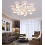 LAKIQ Multi Light Modern LED Ceiling Chandelier Windmill Shape Acrylic Semi Flush Mount Lighting Fixture Indoor Ceiling Lights for Living Room Bedroom (Neutral Light, 12 Lights)