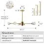 Modern Sputnik Chandeliers 6-Lights Pendant Lighting Ceiling Light Fixture for Living Room, Dining Room, Hotel