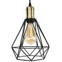 Espird Wire Cage Pendant Light Fixture,Geometric Bronze Vintage Hanging Lighting Industrial lamp Metal Shade for Kitchen Island Dining Room Bedroom Loft Hallway