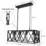 SGLfarmty Rectangular Vintage Rustic 4-Light Black Hanging Pendant Island Light Fixtures for Kitchen Farmhouse, Bar, Dining Room SGLfarmty Rectangular Vintage Rustic 4-Light Black Hanging Pendant Island Light Fixtures for Kitchen Farmhouse, Bar, Dining Room