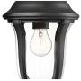 Park Sienna Traditional Outdoor Wall Light Fixture Black 16 3/4'' Clear Glass Downbridge for Exterior House Porch Patio Deck - John Timberland