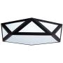 Modern Flush Mount Ceiling Lighting Fixture,24W 6500K Cool White LED Classic Black Metal Art Geometric Shape Ceiling Lamp for Living Room Kitchen Dining Room Study Mall