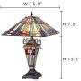 Cotoss Tiffany Table Lamp Mission Stained Glass Table Lamp 3 Light Tiffany Lighting Lamp W16''xH23'' Desk Lamp Tiffany Lamp for Bedroom Living Room