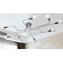 RUXUE Industrial Semi Flush Mount Ceiling Light Modern Sputnik Pendant Light for Kitchen Living Room Bedroom Dining Room