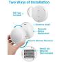 BLS Wireless Dimmable LED Puck Lights with Remote Control, AA-1030 Operated with 3 AA Batteries, Stick on LED Under Cabinet Lighting with Timer, Cool White and Warm White (3 Pack)