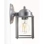 CORAMDEO Outdoor Square Coach Light for Porch, Patio, Deck, Barn, Wet Location, E26 Medium Base Socket, Durable Nickel Finish & Clear Glass