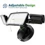 Freelicht 3800LM LED Flood Light Outdoor, Switch Controlled Security Light IP65 Waterproof 40W 5000K Exterior Light Fixture with 3 Adjustable Head Full Metal Super Bright for Garage, Yard, Patio