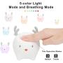 MOMSIV Night Lights for Bedroom, Sleep Breathing Lamp for Kids, Reindeer Night Light, LED Sleep Breathing Touch Control USB Rechargeable Nightlights Nursery Gift for Baby, Children, Girls