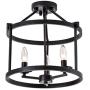 Maxax-Semi Flush Mount Ceiling Light (Antique Black 3 Lights)