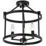 Maxax-Semi Flush Mount Ceiling Light (Antique Black 3 Lights)