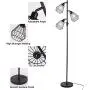 Stepeak Dimmable Tree Floor Lamp, Industrial Wire Cage Standing Lights Black Rustic Standing Lamp for Living Room, Bedroom, Office...