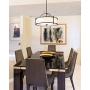 Pendant Lighting 18 inch 3 Light Drum Pendant Light with Fabric Shade and Glass Diffuser in Dark Bronze, Classic Convertible Drum Chandelier for Living & Dinning Room XiNBEi-Lighting XB-P1199-DB