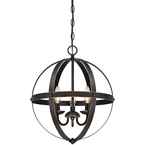 Westinghouse Lighting 6341800 Stella Mira Three-Light Pendant, Oil Rubbed Bronze Finish with Highlights