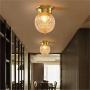 Modo Lighting Glass Globe Flush Mount Ceiling Light Creative Pineapple Ceiling Pendant Lights Industrial Antique Brass Ceiling Light Fixture for Living Room Hallway Study Room