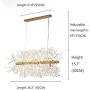 CROSSIO Modern Firework Crystal Chandelier, Dandelion LED Ceiling Light, Gold Stainless Steel 12 Lights Pendant Lighting Fixtures Chandeliers for Kitchen Dining Room Bedroom (36'' Dandelion Chandelier)