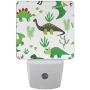 Cute Dinosaur Night Light for Kids Bedroom,Auto Dusk to Dawn Sensor Nightlight,Plug-in Wall Light for Bedroom,Bathroom,Nursery,Kitchen,Hallway,Stairs,Energy Efficient,Pack of 2
