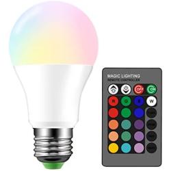 Droiee Dimmable E26 LED Light Bulb, RGB Bulb 6W with 16 Color Changing Modes for Christmas, Party etc with Remote Control