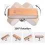 Night Light with Beech Wooden Magnetic Dimmable 360° Rotatable Portable Wall Light Battery Powered Lamps for Bedrooms Living Room Bedside (Brown)
