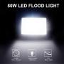 CREPOW 2-Pack 50W LED Flood Lights Outdoor, IP66 Waterproof Security Lights Work Light, 4500lm Outside Floodlights Super Bright Lighting for Playground Yard Lawn, 6000K Daylight White