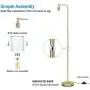 DEWENWILS Modern Floor Lamp for Living Room,Bedroom,Office,Stylish Gold Standing Lamp with Adjustable Glass Shade,63 inch Corner Lamp DEWENWILS Modern Floor Lamp for Living Room,Bedroom,Office,Stylish Gold Standing Lamp with Adjustable Glass Shade,63 inch Corner Lamp