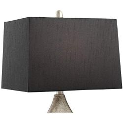 Marco Modern Table Lamps Set of 2 with Black Rectangular Shade for Living Room Family Bedroom Bedside Nightstand Office - Regency Hill