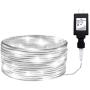 33ft Outdoor Led Rope Lights String with 100 LEDs Waterproof Decoration Starry Fairy Lights Plug in for Bedroom, Home, Garden, Patio Decor (33FT, White)