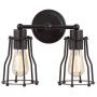 JONATHAN Y JYL7420A Florence 12.5'' 2-Light Metal Vanity Light Industrial,Contemporary,Transitional 2200K Edison 25W Bulbs, Reversible, for Bedroom Livingroom Bathroom Hallway, OilRubbedBronze