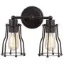 JONATHAN Y JYL7420A Florence 12.5'' 2-Light Metal Vanity Light Industrial,Contemporary,Transitional 2200K Edison 25W Bulbs, Reversible, for Bedroom Livingroom Bathroom Hallway, OilRubbedBronze