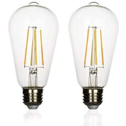 Haian Support ST64 Dimmable Vintage Edison Led Bulbs,6W Filament Light Bulb,60W Incandescent Equivalent,3000k E26 Base Steampunk Antique Light Bulbs for Home,Table Lamp,Bedroom,Reading Room,2 Pack