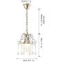 LuFun 1-Light K9 Clear Crystal Chandeliers,Crystal Pendant Light,Ceiling Light Fixtures for Living Room Bedroom Restaurant Porch Entryway (Champagne)