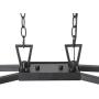 GEPOW Chandelier for Dining Room, Modern Black Wrought Iron Kitchen Island Lighting