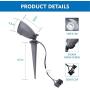 Taiva 12V LED Low Voltage Landscape Light, Aluminium Die-Cast Outdoor Spike Spot Light,Warm White Waterproof IP65,Pathway Stake Light,Outdoor Light for Yard Lawn Garden Tree (2 Pack)