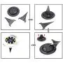 Qinhookah 8 LED Outdoor Solar Ground Lights Waterproof In-Ground Solar Garden Lights  for Lawn Pathway Yard Garden Walkway Driveway(Warm White, 4 Pack)