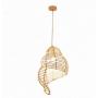 Creative Pendant Lamp Natural Bamboo Chandelier Wicker DIY Pendant Lighting Conch Light E27 Base Rattan Hanging Lights for Dining Room Hallway Bedroom,S(D25cm)