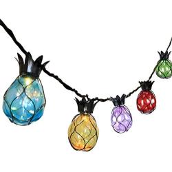 Vigdur Pineapple Fairy String Lights with 10 Multicolor Bulbs Connectable Waterproof Decorative Indoor String Lights for Christmas Party Birthday Wedding Festival Bedroom Outdoor Patio