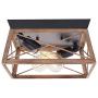 HMVPL Flush Mount Lighting Fixtures, Industrial Close to Ceiling Light Farmhouse Mini Ceiling Lamp 2-Light for Kitchen Island Dining Room Bedroom Foyer Hallway
