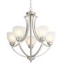 Milbury Satin Nickel Chandelier 24'' Wide Modern White Glass 5-Light Fixture for Dining Room House Foyer Kitchen Island Entryway Bedroom Living Room - Possini Euro Design Milbury Satin Nickel Chandelier 24'' Wide Modern White Glass 5-Light Fixture for Dining Room House Foyer Kitchen Island Entryway Bedroom Living Room - Possini Euro Design