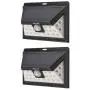 Mr Beams Solar Wedge Plus 24 LED Security Outdoor Motion Sensor Wall Light, 2 pack, Black, 2 Count