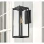 Bestshared Outdoor Wall Lantern, 15'' 1-Light Exterior Wall Sconce Light Fixtures,Wall Mounted Single Light, Black Wall Lamp with Clear Glass (1 Pack)